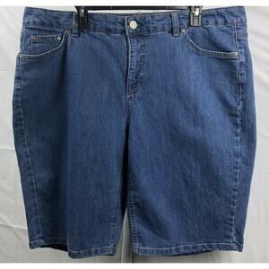 Just My Size Jean Shorts Women Size 22W Blue Denim Cotton Stretch Pockets JMS